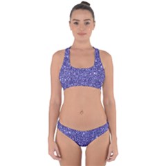 New Sparkling Glitter Print E Cross Back Hipster Bikini Set