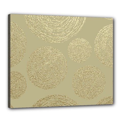 Modern, Gold,polka Dots, Metallic,elegant,chic,hand Painted, Beautiful,contemporary,deocrative,decor Canvas 24  X 20 