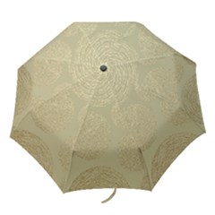 Modern, Gold,polka Dots, Metallic,elegant,chic,hand Painted, Beautiful,contemporary,deocrative,decor Folding Umbrellas