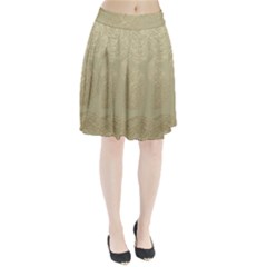 Modern, Gold,polka Dots, Metallic,elegant,chic,hand Painted, Beautiful,contemporary,deocrative,decor Pleated Skirt