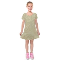 Modern, Gold,polka Dots, Metallic,elegant,chic,hand Painted, Beautiful,contemporary,deocrative,decor Kids  Short Sleeve Velvet Dress