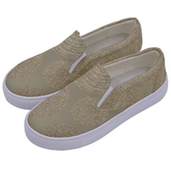 Modern, Gold,polka Dots, Metallic,elegant,chic,hand Painted, Beautiful,contemporary,deocrative,decor Kids  Canvas Slip Ons