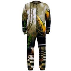 Funny Parrots In A Fantasy World Onepiece Jumpsuit (men)  by FantasyWorld7