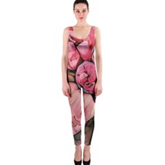 Beautiful Peonies Onepiece Catsuit by NouveauDesign