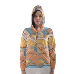 Abstract Nature 5 Hooded Wind Breaker (Women)