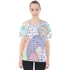 Abstract Nature 12 V-Neck Dolman Drape Top