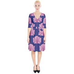 Beautiful Art Nouvea Floral Pattern Wrap Up Cocktail Dress by NouveauDesign