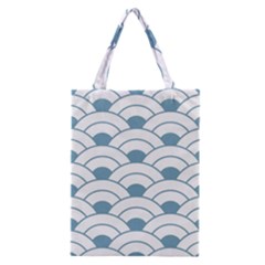 Art Deco Teal White Classic Tote Bag by NouveauDesign
