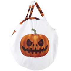 Halloween Pumpkin Giant Round Zipper Tote by Valentinaart