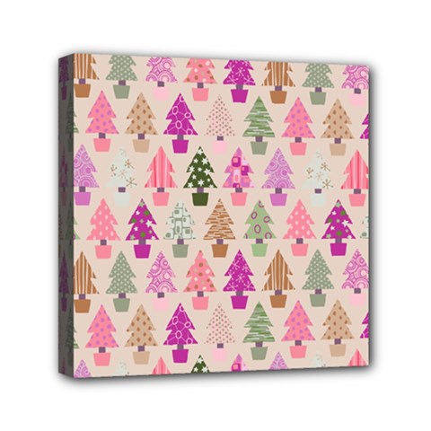 Christmas tree pattern Mini Canvas 6  x 6 