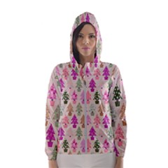 Christmas tree pattern Hooded Wind Breaker (Women)