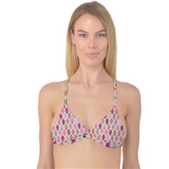 Christmas tree pattern Reversible Tri Bikini Top