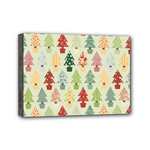 Christmas Tree Pattern Mini Canvas 7  X 5 