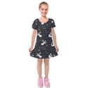 Christmas pattern Kids  Short Sleeve Velvet Dress View1