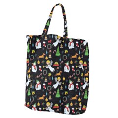 Christmas Pattern Giant Grocery Zipper Tote by Valentinaart