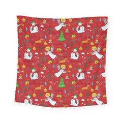 Christmas Pattern Square Tapestry (small) by Valentinaart