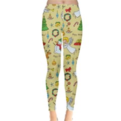 Christmas Pattern Leggings  by Valentinaart