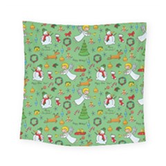 Christmas Pattern Square Tapestry (small) by Valentinaart