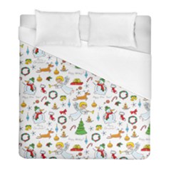 Christmas Pattern Duvet Cover (full/ Double Size) by Valentinaart