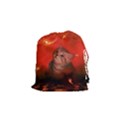 Cute Little Kitten, Red Background Drawstring Pouches (Small)  View1