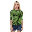 Marijuana Plants Pattern Quarter Sleeve Raglan Tee View1