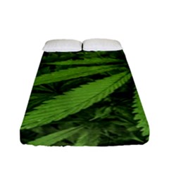 Marijuana Plants Pattern Fitted Sheet (Full/ Double Size)