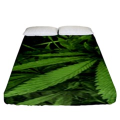 Marijuana Plants Pattern Fitted Sheet (King Size)