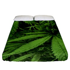 Marijuana Plants Pattern Fitted Sheet (California King Size)