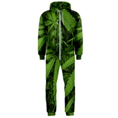 Marijuana Plants Pattern Hooded Jumpsuit (men)  by dflcprints