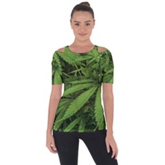 Marijuana Plants Pattern Short Sleeve Top