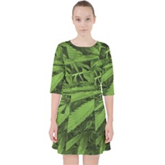 Marijuana Plants Pattern Pocket Dress