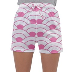 art deco shell pink white Sleepwear Shorts