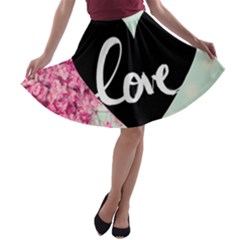 Modern Collage Shabby Chic A-line Skater Skirt by NouveauDesign