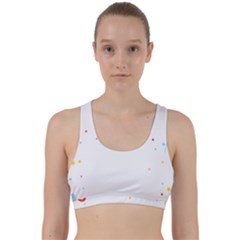 Music Cloud Heart Love Valentine Star Polka Dots Rainbow Mask Sky Back Weave Sports Bra