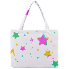 Star Triangle Space Rainbow Mini Tote Bag by Alisyart