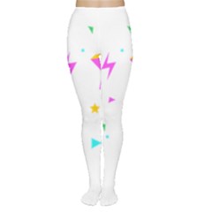 Star Triangle Space Rainbow Women s Tights