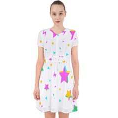 Star Triangle Space Rainbow Adorable In Chiffon Dress by Alisyart