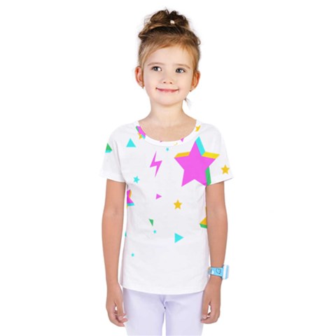 Star Triangle Space Rainbow Kids  One Piece Tee by Alisyart