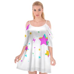 Star Triangle Space Rainbow Cutout Spaghetti Strap Chiffon Dress by Alisyart