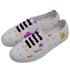 Star Triangle Space Rainbow Men s Classic Low Top Sneakers by Alisyart