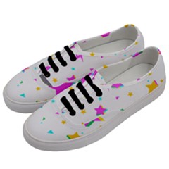 Star Triangle Space Rainbow Women s Classic Low Top Sneakers by Alisyart
