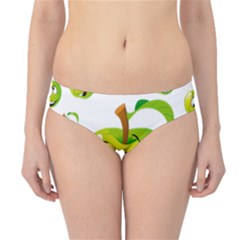 Apple Green Fruit Emoji Face Smile Fres Red Cute Hipster Bikini Bottoms by Alisyart