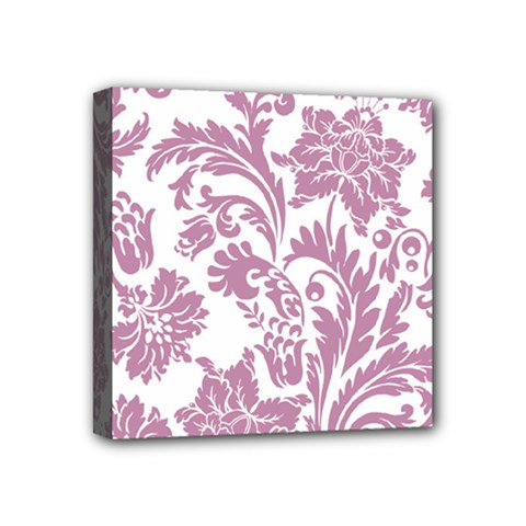 Vintage Floral Pattern Mini Canvas 4  X 4  by NouveauDesign