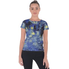 Van Gogh Inspired Short Sleeve Sports Top  by NouveauDesign