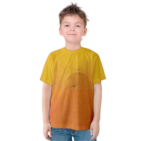 Sunset Kids  Cotton Tee by berwies