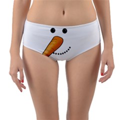Cute Snowman Reversible Mid-waist Bikini Bottoms by Valentinaart