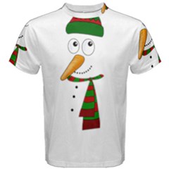 Cute Snowman Men s Cotton Tee by Valentinaart