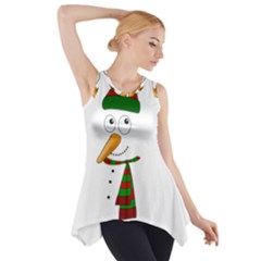 Cute Snowman Side Drop Tank Tunic by Valentinaart