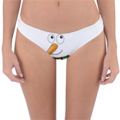 Cute Snowman Reversible Hipster Bikini Bottoms by Valentinaart