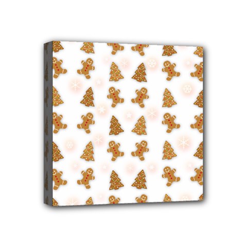 Ginger Cookies Christmas Pattern Mini Canvas 4  X 4  by Valentinaart